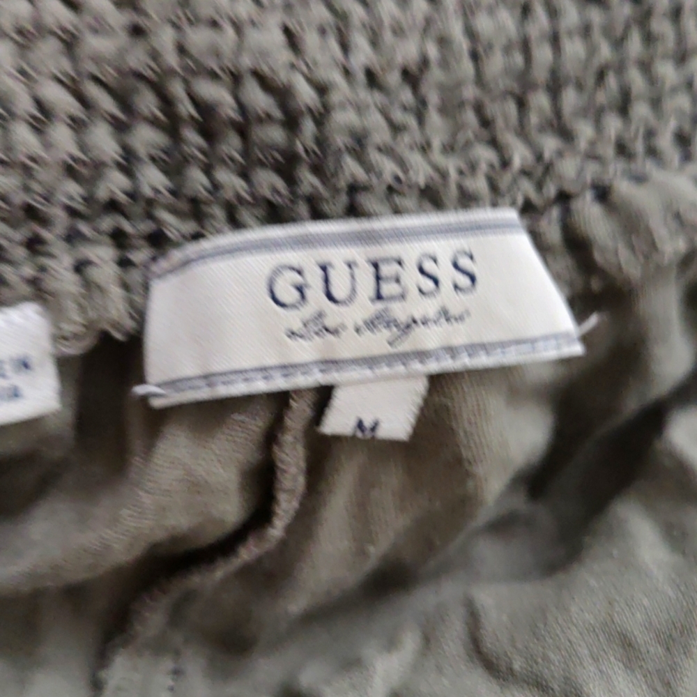 Guess green linen pants  med